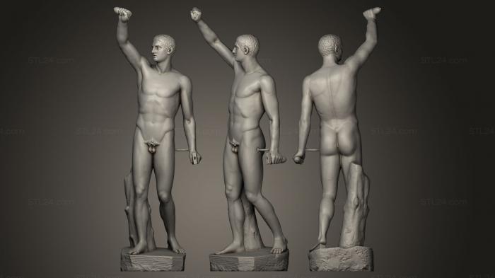 Статуи античные и исторические (Атлет Персей Триумфатор, STKA_0113) 3D модель для ЧПУ станка