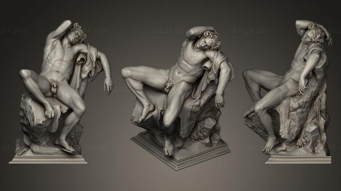 Statues antique and historical (Barberini Faun or Satyr Glyptothek in Munich Germany Copy Louvre France NEW17, STKA_0122) 3D models for cnc