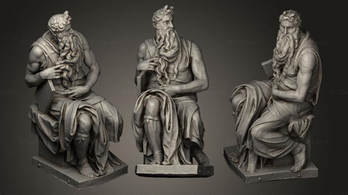 Статуи античные и исторические (Бронзовый Моисей в Университете Августаны, STKA_0143) 3D модель для ЧПУ станка