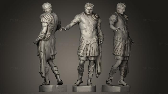Statues antique and historical (Caracalla DIVO ANTONINO restored, STKA_0149) 3D models for cnc