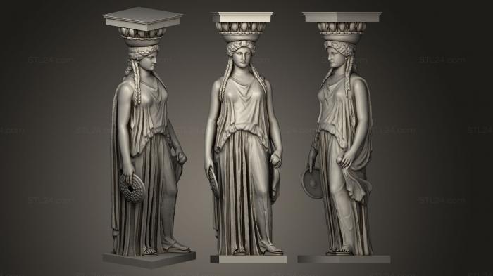 Статуи античные и исторические (Реставрация кариатиды С, STKA_0150) 3D модель для ЧПУ станка
