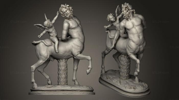 Statues antique and historical (Centaur old Borghese Centaur, STKA_0151) 3D models for cnc