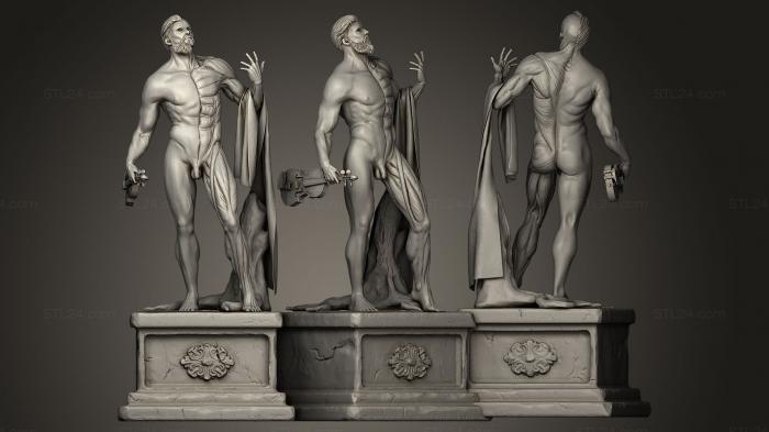Статуи античные и исторические (Анатомия контрапоста, STKA_0161) 3D модель для ЧПУ станка