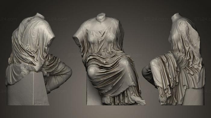 Статуи античные и исторические (Восточный фронтон К Парфенону, STKA_0199) 3D модель для ЧПУ станка