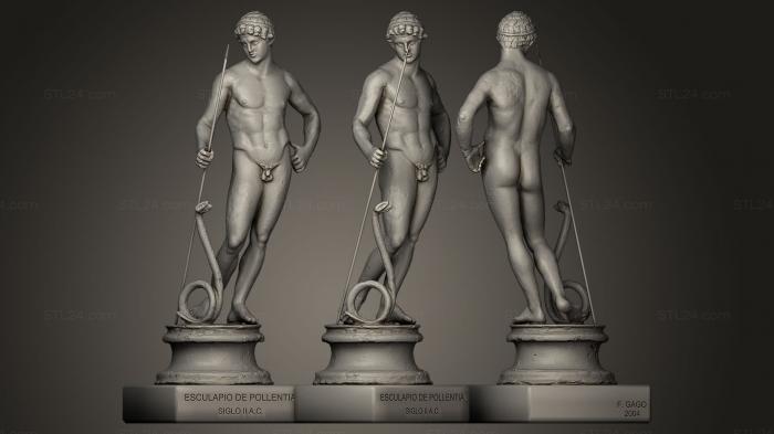 Statues antique and historical (Esculapio de Pollentia, STKA_0215) 3D models for cnc