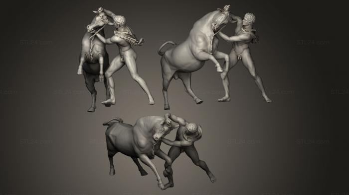 Statues antique and historical (Farnese Bull Amphion and the Bull, STKA_0220) 3D models for cnc