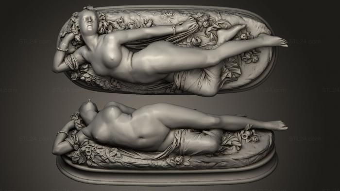Statues antique and historical (Femme pique par un serpent, STKA_0231) 3D models for cnc