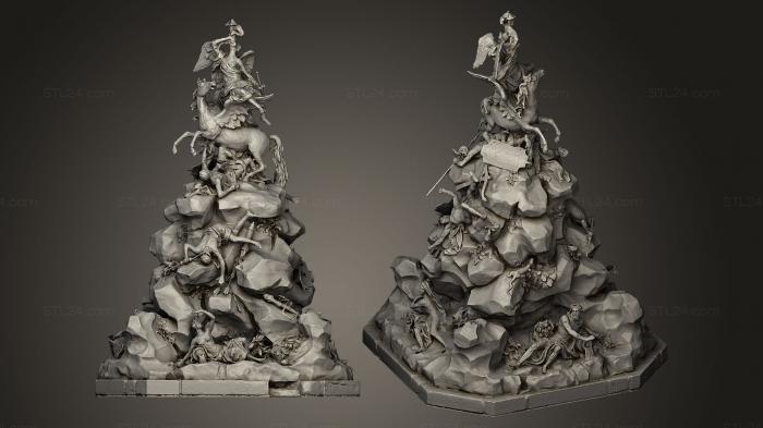 Статуи античные и исторические (Фонтан славы Фонтан славы, STKA_0250) 3D модель для ЧПУ станка
