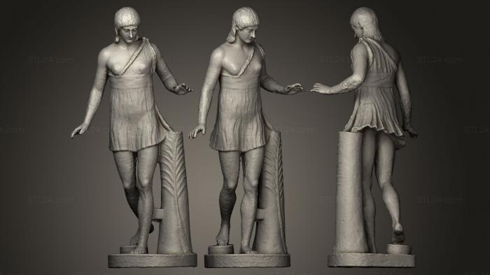Статуи античные и исторические (Девушка-победительница в пеших гонках, STKA_0263) 3D модель для ЧПУ станка