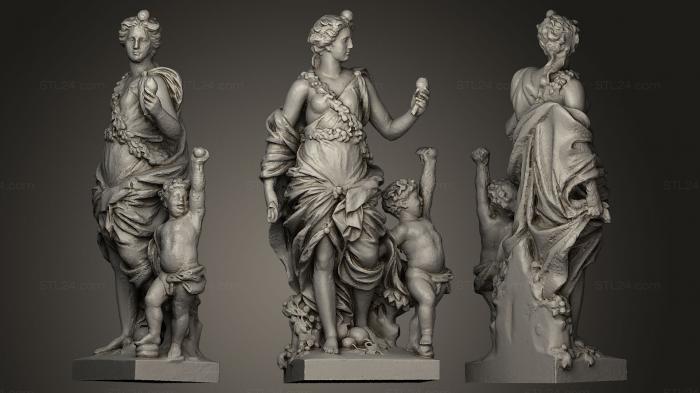 Статуи античные и исторические (Статуя богини Помоны в Берлине, STKA_0268) 3D модель для ЧПУ станка