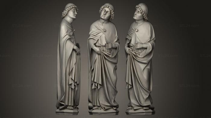 Статуи античные и исторические (Готическая скульптура № 1 из Кшешевского аббатства, STKA_0271) 3D модель для ЧПУ станка