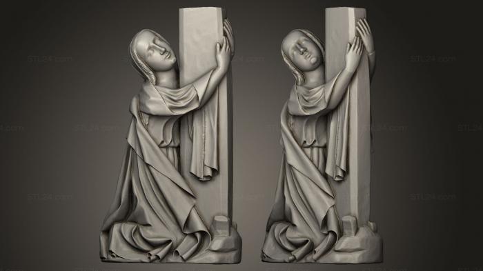 Статуи античные и исторические (Готическая скульптура № 3 из Кшешевского аббатства, STKA_0273) 3D модель для ЧПУ станка