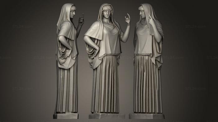 Statues antique and historical (Hera Hestia Giustiniani, STKA_0292) 3D models for cnc