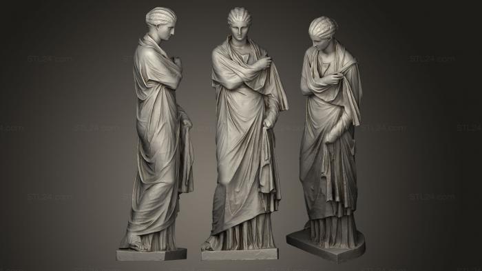 Статуи античные и исторические (Геркуланум Женщина Маленькая, STKA_0295) 3D модель для ЧПУ станка