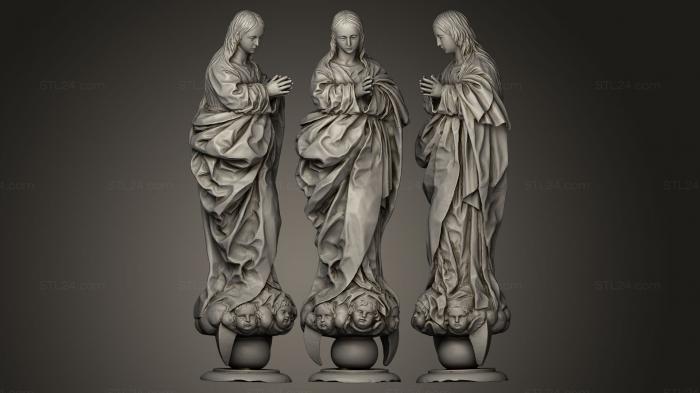 Statues antique and historical (Inmaculada Concepcin with angels, STKA_0323) 3D models for cnc