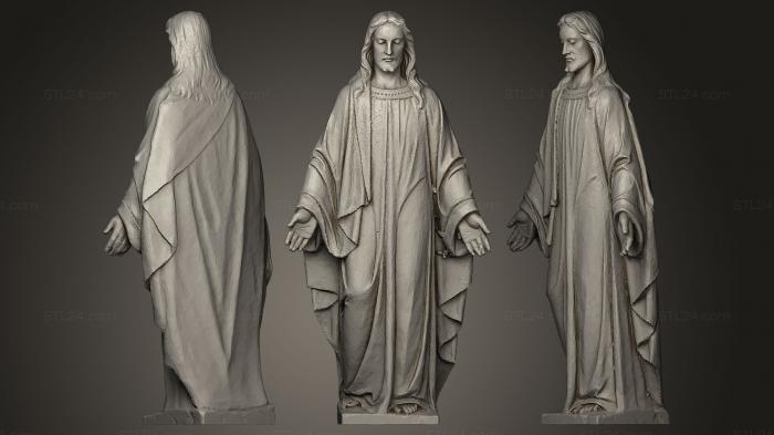Статуи античные и исторические (Иисус с распростертыми руками, STKA_0340) 3D модель для ЧПУ станка
