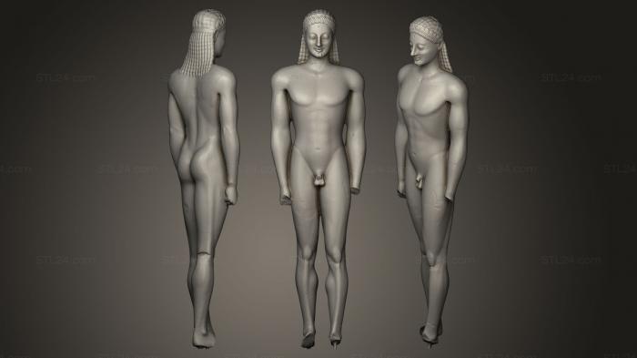 Statues antique and historical (Kouros from Volomandra, STKA_0360) 3D models for cnc