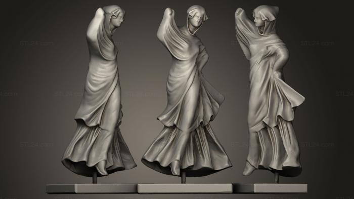 Статуи античные и исторические (Танцовщица Мирины, STKA_0366) 3D модель для ЧПУ станка