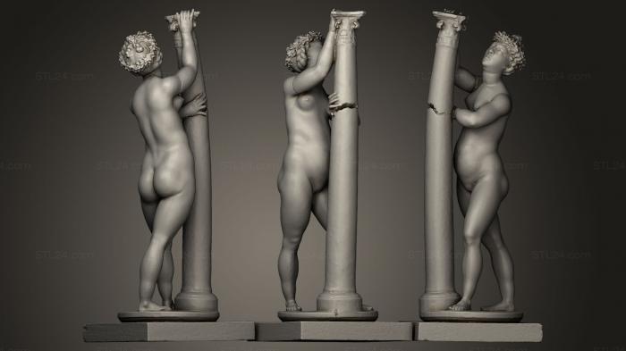 Statues antique and historical (La Force ou la fortitude, STKA_0368) 3D models for cnc