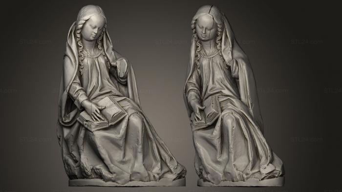 Статуи античные и исторические (Богородица Благовещения, STKA_0378) 3D модель для ЧПУ станка