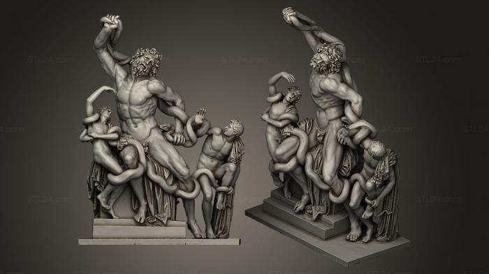 Statues antique and historical (laocoon and his sons, STKA_0381) 3D models for cnc