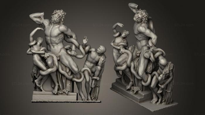 Statues antique and historical (Laokoon without hands, STKA_0385) 3D models for cnc
