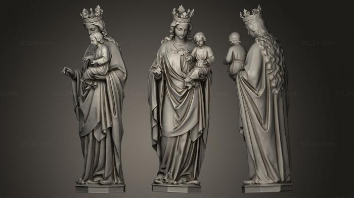 Statues antique and historical (Madonna and Child Jesus, STKA_0402) 3D models for cnc