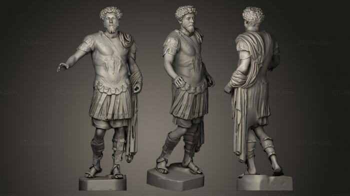 Статуи античные и исторические (Марк Аврелий Диво Марко Антонино, STKA_0413) 3D модель для ЧПУ станка