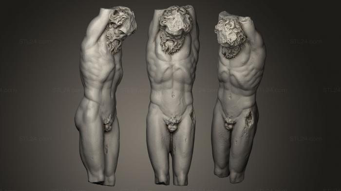 Statues antique and historical (Marsyas Group Marsyas without podium, STKA_0425) 3D models for cnc