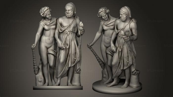 Статуи античные и исторические (Муза Национальный археологический музей Неаполя, STKA_0448) 3D модель для ЧПУ станка