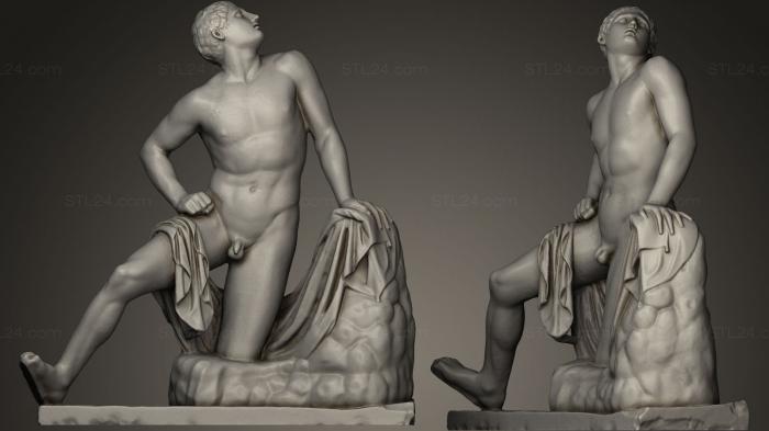 Statues antique and historical (Niobid male 4th century group 2, STKA_0479) 3D models for cnc