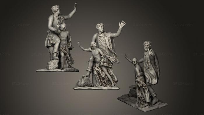Статуи античные и исторические (Педагог Ниобида и реставрация М4, STKA_0482) 3D модель для ЧПУ станка