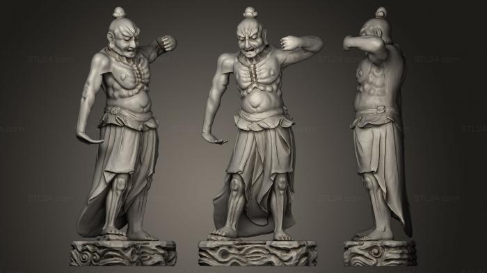 Статуи античные и исторические (Пара королей-хранителей Нио, STKA_0495) 3D модель для ЧПУ станка