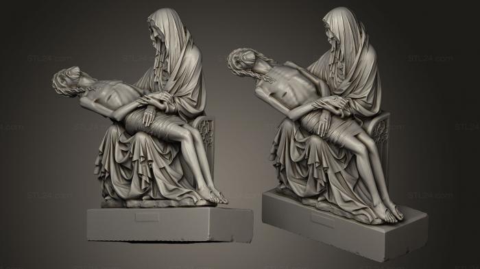 Статуи античные и исторические (Пьета с тропы храмов Марии, STKA_0513) 3D модель для ЧПУ станка
