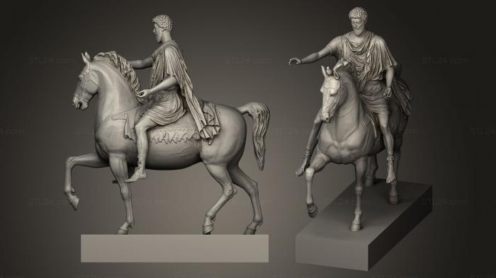 Statues antique and historical (reiterstatue marc aurel, STKA_0543) 3D models for cnc
