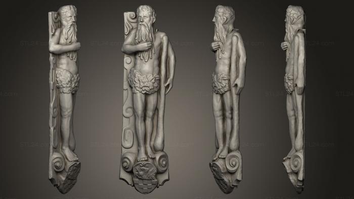 Statues antique and historical (Renaissance stone sculpture, STKA_0544) 3D models for cnc