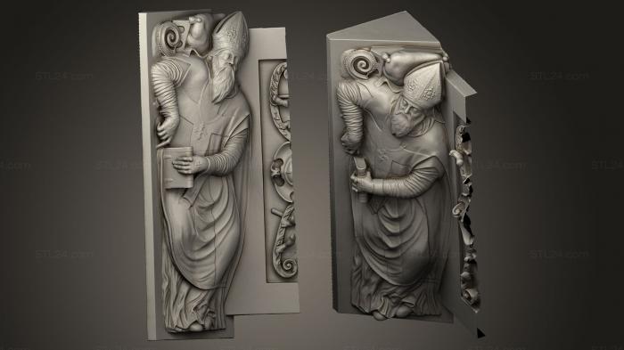 Статуи античные и исторические (Надгробие эпохи Возрождения, STKA_0545) 3D модель для ЧПУ станка
