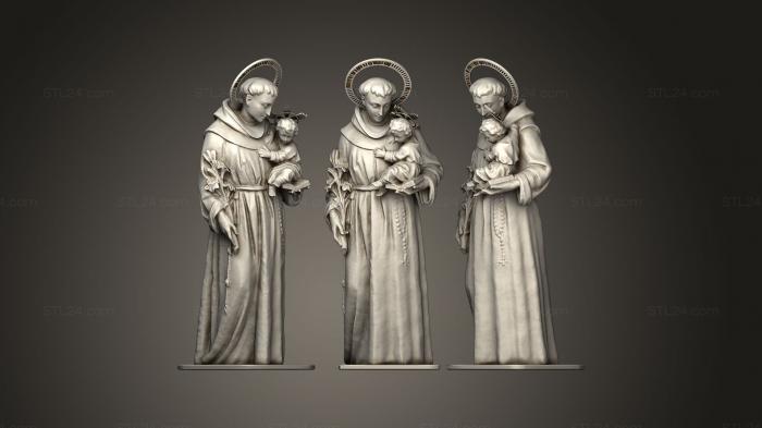 Statues antique and historical (saint anthony of padua, STKA_0554) 3D models for cnc