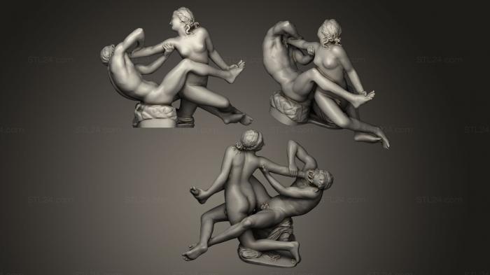 Statues antique and historical (Satyr and Hermaphrodite, STKA_0582) 3D models for cnc
