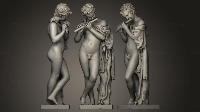 Statues antique and historical (Satyr Playing the Flute, STKA_0585) 3D models for cnc