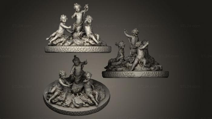 Статуи античные и исторические (Статуя Детям сказала Версаль, STKA_0619) 3D модель для ЧПУ станка