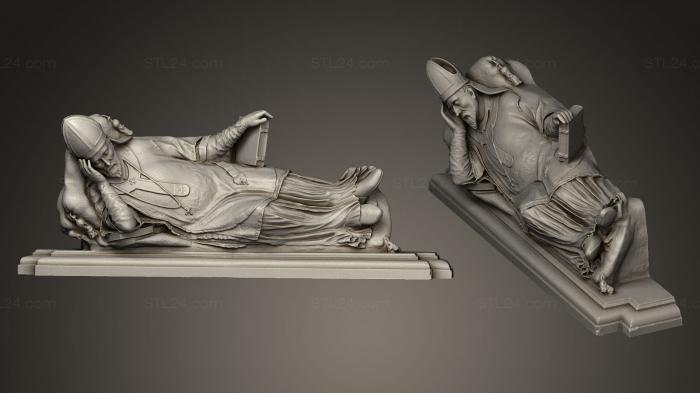 Статуи античные и исторические (Статуя с надгробия Яна Замойского, STKA_0622) 3D модель для ЧПУ станка
