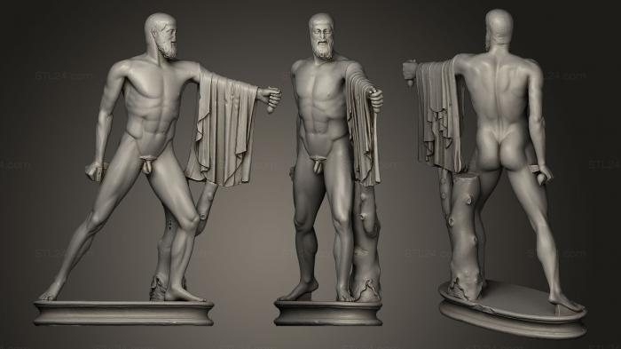 Statues antique and historical (Tyrannicides Group Aristogeiton, STKA_0656) 3D models for cnc