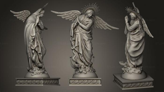 Статуи античные и исторические (Непорочная Дева Мария, STKA_0686) 3D модель для ЧПУ станка
