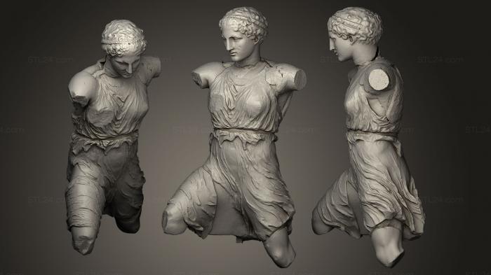 Statues antique and historical (West Pediment N Parthenon, STKA_0697) 3D models for cnc