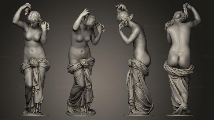 Статуи античные и исторические (Афродита Анадиомена, STKA_0738) 3D модель для ЧПУ станка