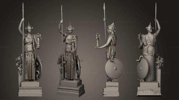 Статуи античные и исторические (Золотая статуя Афины из Порт-Доре 1931, STKA_0755) 3D модель для ЧПУ станка