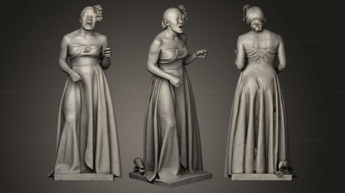 Statues antique and historical (Billie Holiday statue, STKA_0764) 3D models for cnc