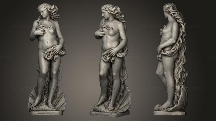 Статуи античные и исторические (Рождение статуи Венеры, STKA_0765) 3D модель для ЧПУ станка