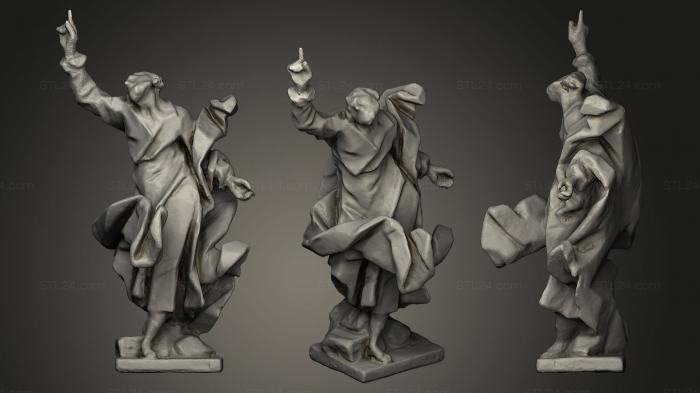Статуи античные и исторические (Боззетто Пророк Авраам Иоганн Георг Пинсель, STKA_0769) 3D модель для ЧПУ станка